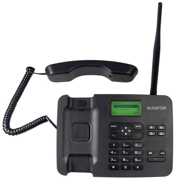 Aligator T100 černý, stolní gsm telefon