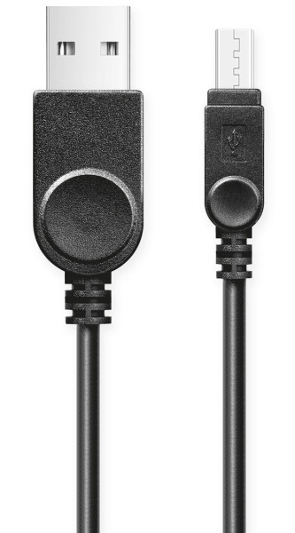 Datový kabel Aligator pro outdoorové telefony, microUSB 2A, černý, krabička