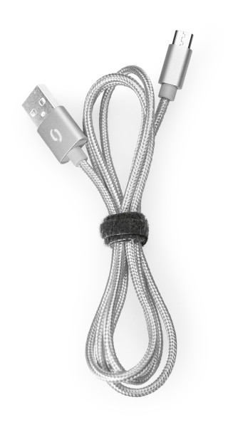 Datový kabel Aligator Premium 2A, lightning šedý