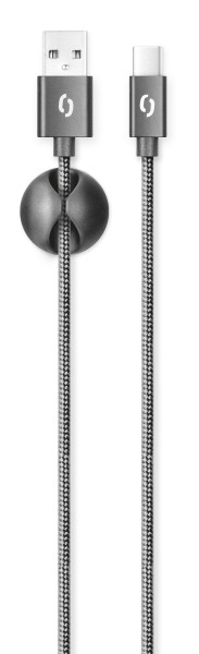 Datový kabel ALIGATOR PREMIUM 2A, USB-C černý
