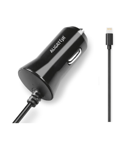 Nabíječka do auta Aligator pro iPhone s lightning konektorem, 1A černá