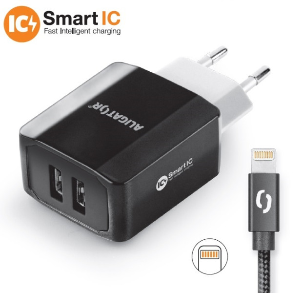 Nabíječka cd ali iPhone/iPad 2xUSB výst. 3,4A, Smart ic,čená