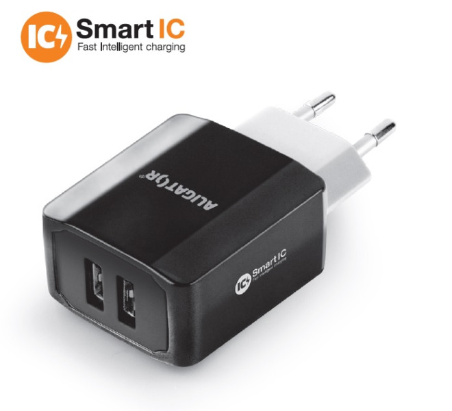 Nabíječka cd ali s 2xUSB výstupem, 3.4A, Smart ic, černá