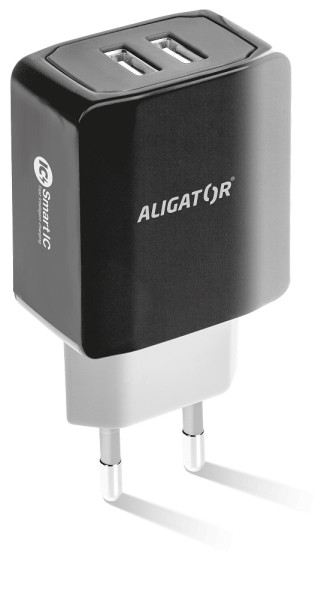 Nabíječka cd ali MicroUSB 2xUSB výst. 3.4A, Smart ic, černá
