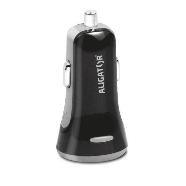 Nabíječka do auta Aligator s micro USB kabelem a 2xUSB výstupem 3.4A, černá