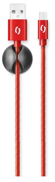 Datový kabel Aligator Premium 2A, micro USB červený