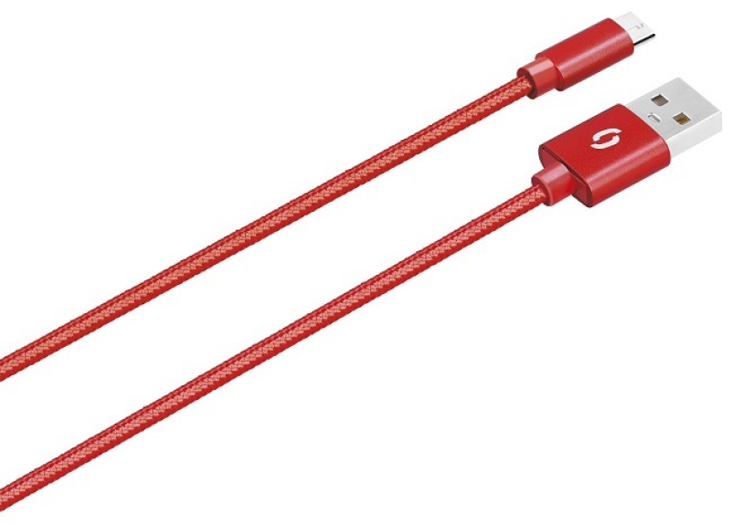 Datový kabel Aligator Premium 2A, micro USB červený