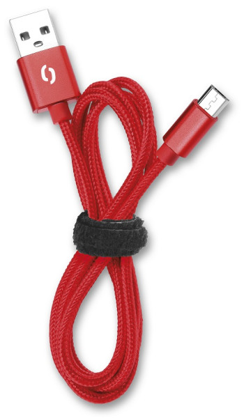Datový kabel Aligator Premium 2A, micro USB červený