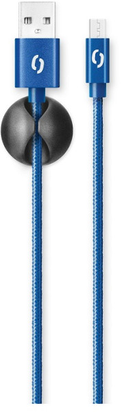 Datový kabel Aligator Premium 2A, micro USB modrý