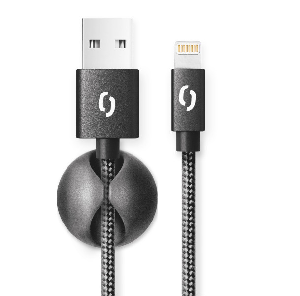 Kabel dat. kab. Aligator Premium 2A, lightning 2m černý