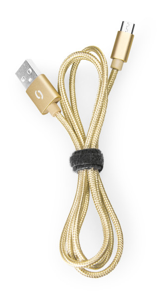 Datový kabel Aligator Premium 2A, lightning 2m zlatý