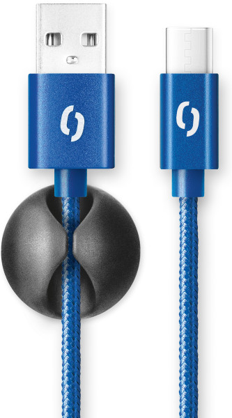 Datový kabel ALIGATOR PREMIUM 2A, USB-C 2m modrý