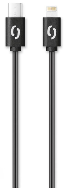Datový kabel ALIGATOR POWER 3A, USB-C/Lightning, 1m černý