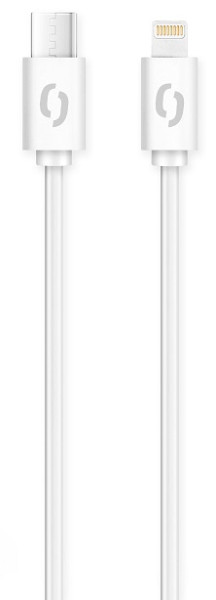 Datový kabel ALIGATOR POWER 3A, USB-C/Lightning, 1m bílý