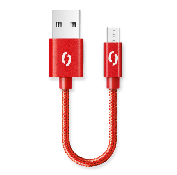 Datový kabel Aligator Premium 2A, micro USB 50cm červený
