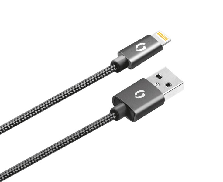 Datový kabel Aligator Premium 2A, lightning 50cm černý