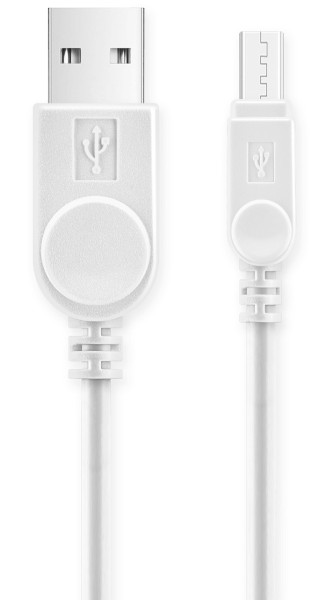 Datový kabel Aligator pro outdoorové telefony, microUSB 2A, bílý, krabička