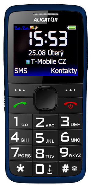 ALIGATOR A675 Senior modrý + nabíjecí stojánek
