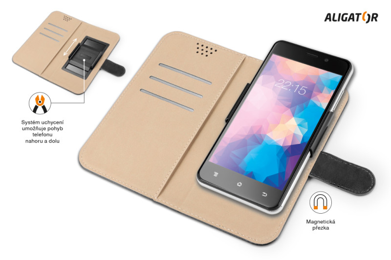 Pouzdro ALIGATOR UNI-FIX, velikost L (150*72), černá
