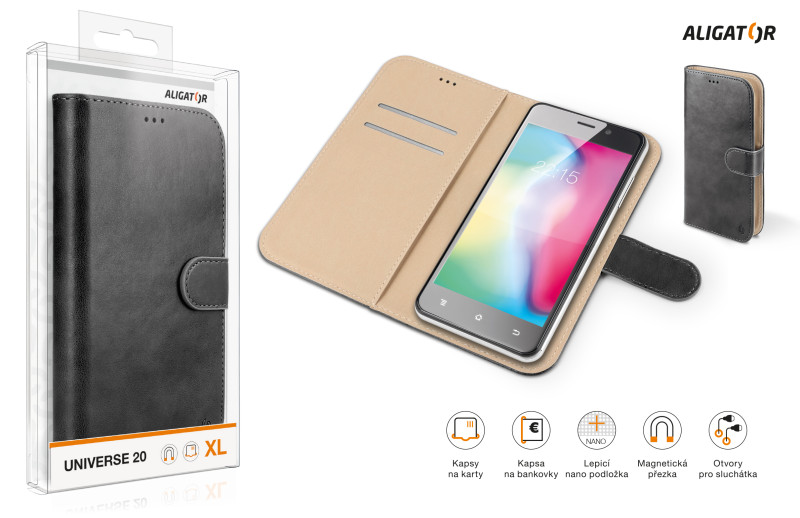Pouzdro ALIGATOR UNIVERSE 20, velikost XL (160*81), černá