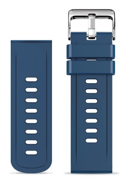 Řemínek silikonový ALIGATOR 22mm, modrý