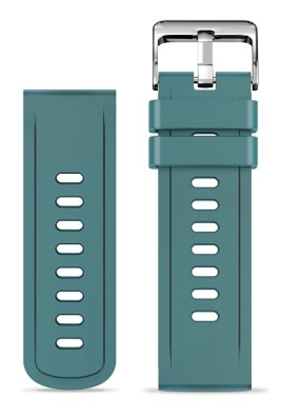 Řemínek silikonový ALIGATOR 22mm, zelený