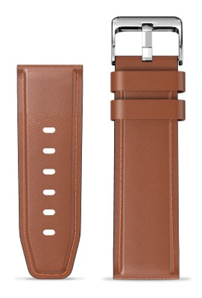 Řemínek ze syntetické kůže ALIGATOR 22mm, hnědý