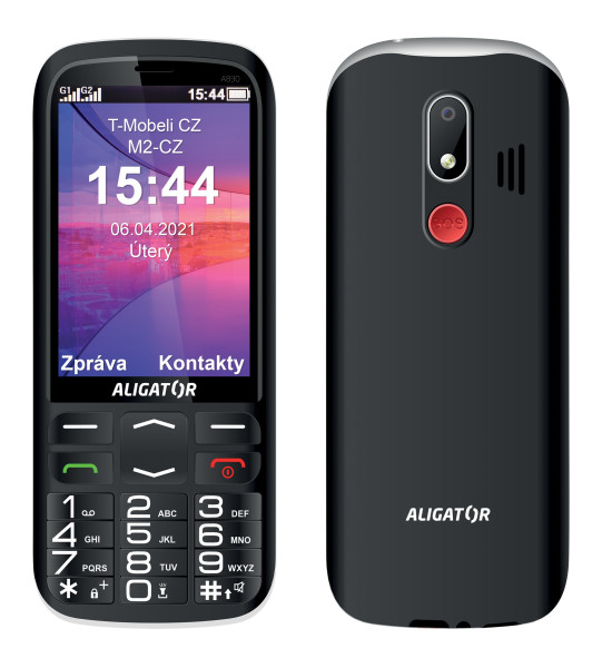 ALIGATOR A830 Senior černý + nabíjecí stojánek