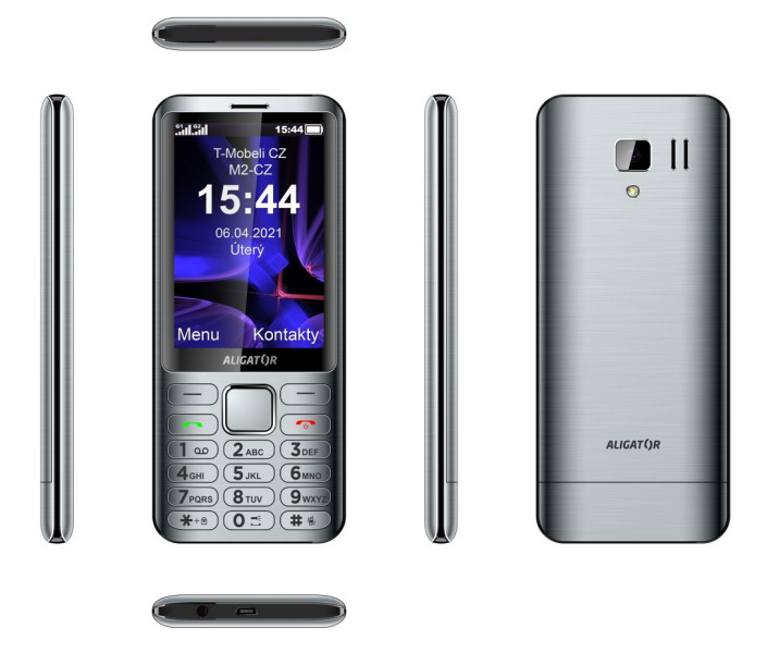 Aligator D950 dual SIM stříbrný