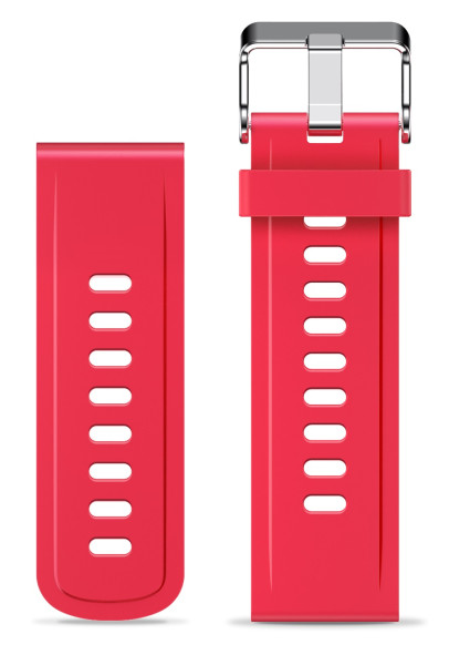 Řemínek silikonový Aligator 22mm, červený
