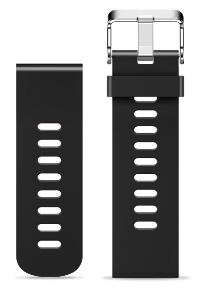 Řemínek silikonový ALIGATOR 20mm, černý