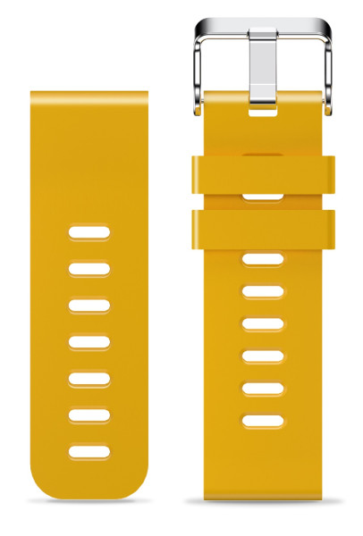 Řemínek silikonový ALIGATOR 20mm, hořčicově žlutý