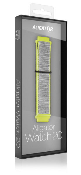 Řemínek nylonový ALIGATOR 20mm, limetkový