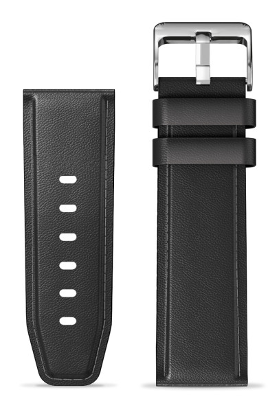 Řemínek ze syntetické kůže Aligator 20mm, černý