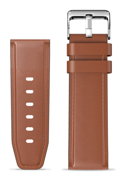 Řemínek ze syntetické kůže ALIGATOR 20mm, hnědý