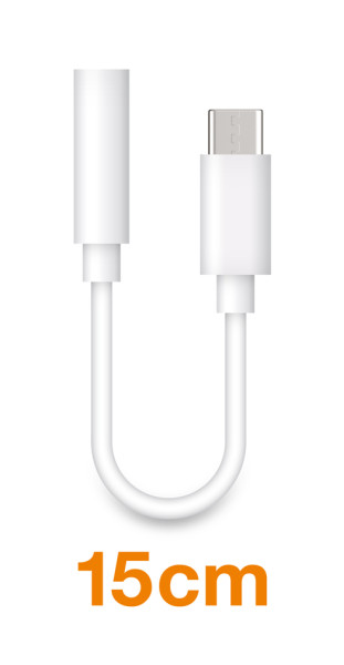 Audio adaptér USB-C / 3,5mm Jack, bílý
