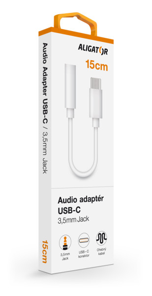 Audio adaptér USB-C / 3,5mm Jack, bílý