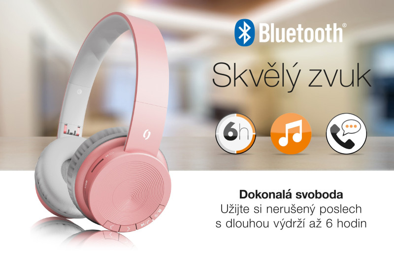 Bluetooth sluchátka ALIGATOR AH02 rosegold