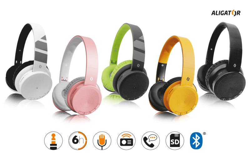 Bluetooth sluchátka ALIGATOR AH02 rosegold