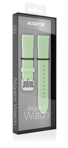 Řemínek silikonový ALIGATOR 18mm, pistáciový