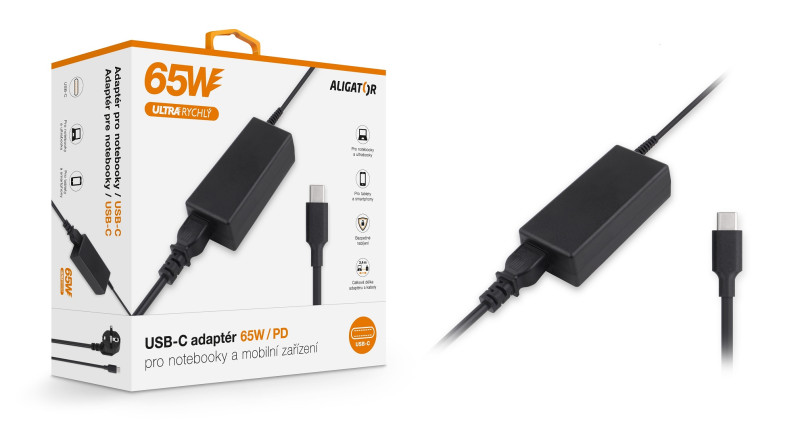 Chytrý USB-C adaptér Aligator power delivery 65W