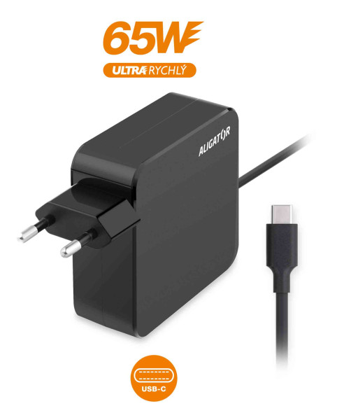 Chytrý USB-C adaptér Aligator power delivery 65W