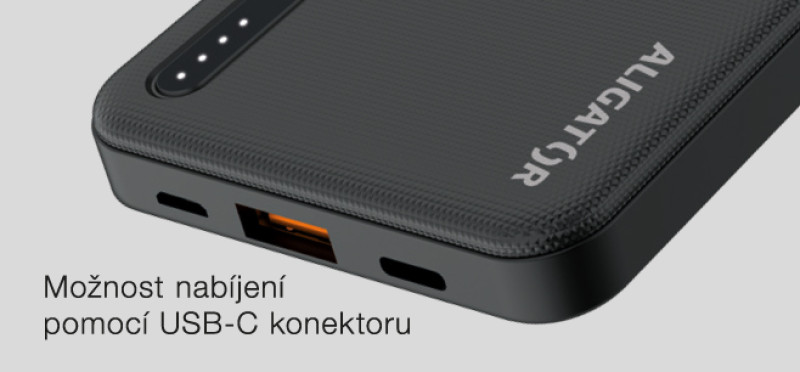 Powerbanka ALIGATOR PBAL1050,10000mAh, Power Delivery 20W, QC18W