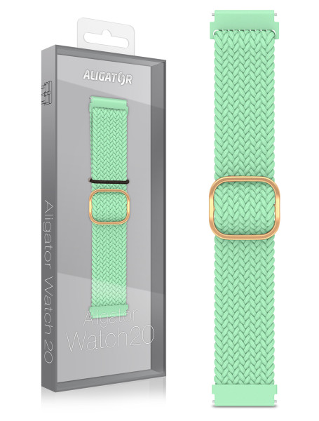 Řemínek textilní Aligator 20mm, tyrkysový