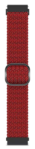 Řemínek textilní Aligator 22mm, černo-vínový