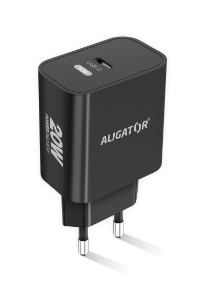 Rychlá nabíječka ALIGATOR PD 20W USB-C, černá