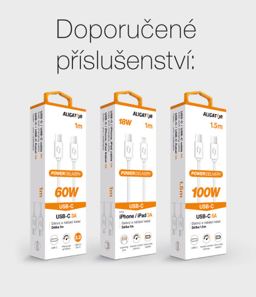 Rychlá nabíječka USB-C ALIGATOR PD 20W bílá (bez kabelu)