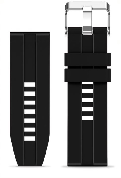 Náhradní silikonový řemínek pro Aligator Watch Pro a Aligator Watch Pro X 22mm, černý
