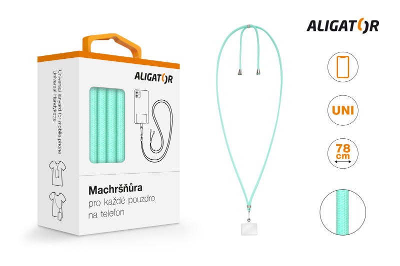 Šňůrka Crossbody Aligator Machršňůra UNI zelená