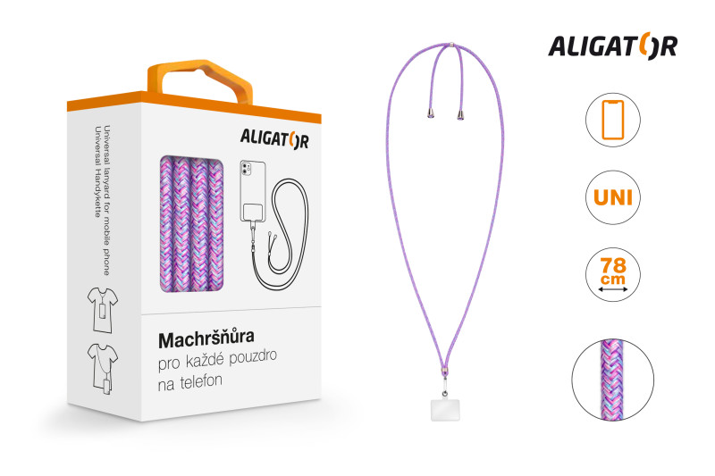 Šňůrka Crossbody Aligator Machršňůra UNI strakatá